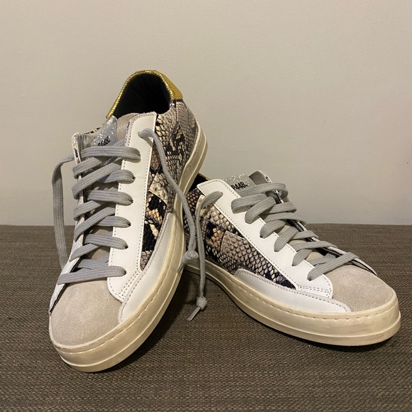 P448 Women's John Snakeskin Sneakers - Picture 2 of 14